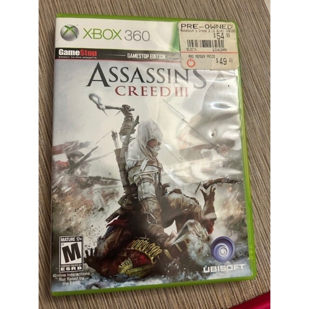 Assassin's Creed 3‎ - Microsoft Xbox 360 Game Stop Edition